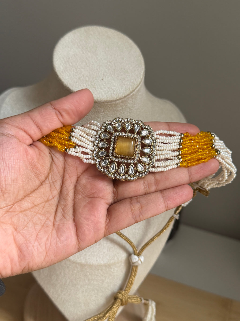 Pearl Kundan Choker Set