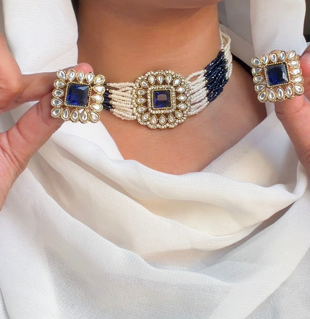 Pearl Kundan Choker Set